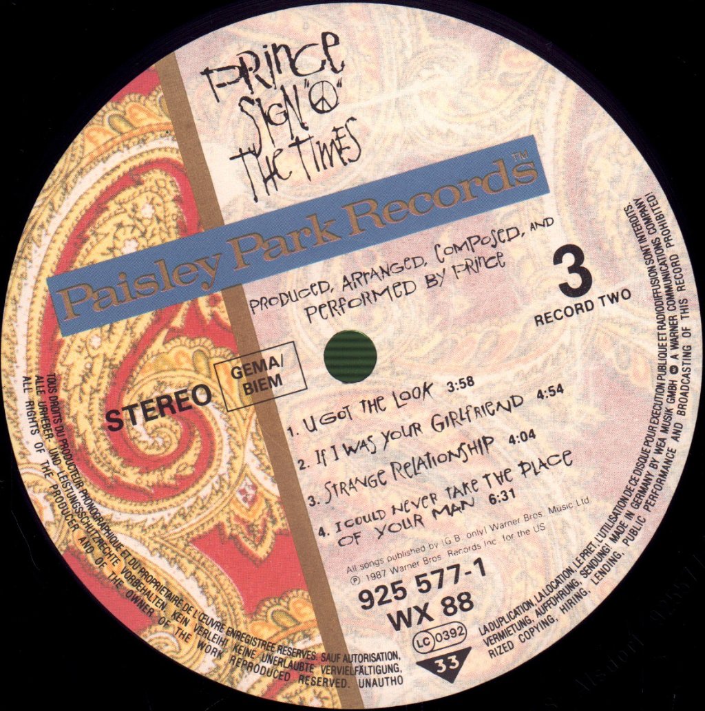 Prince - Sign "O" The Times - Double Lp