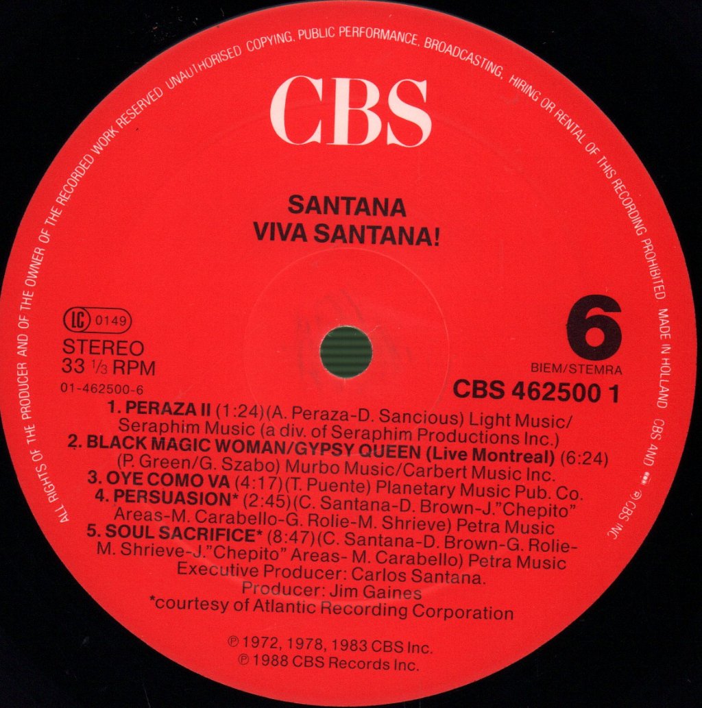 Santana - Viva Santana! - Triple Lp