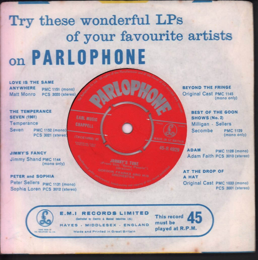 Gordon Franks And His Orchestra - Outbreak Of Murder - 7 Inch