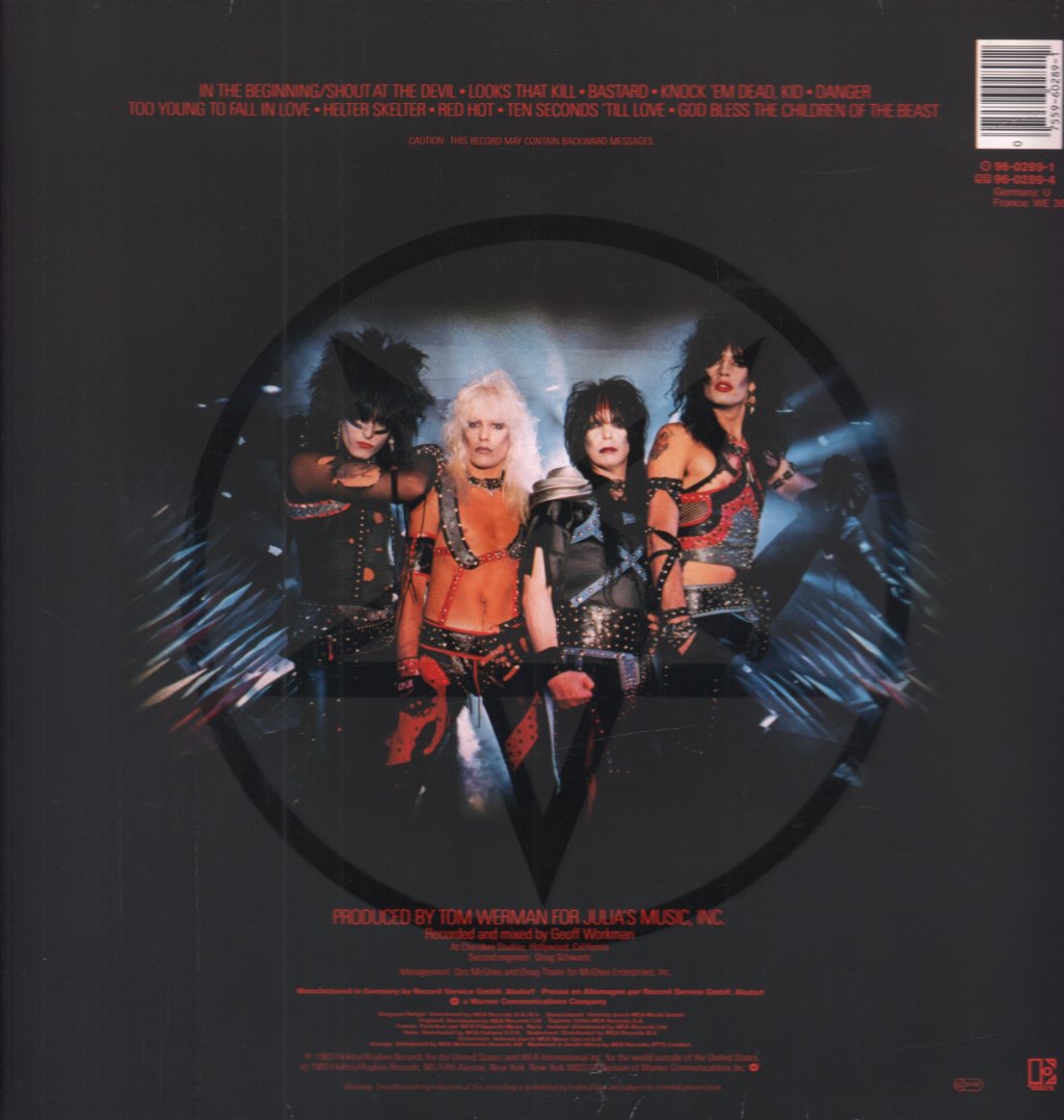 Motley Crue - Shout At The Devil - Lp