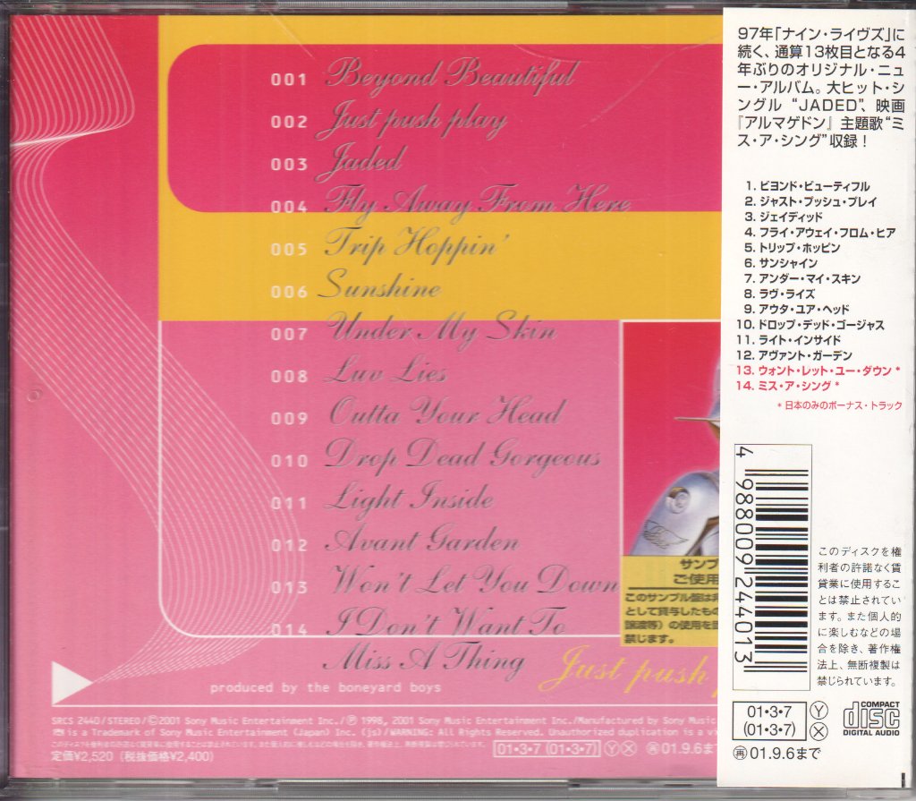 Aerosmith - Just Push Play - Cd