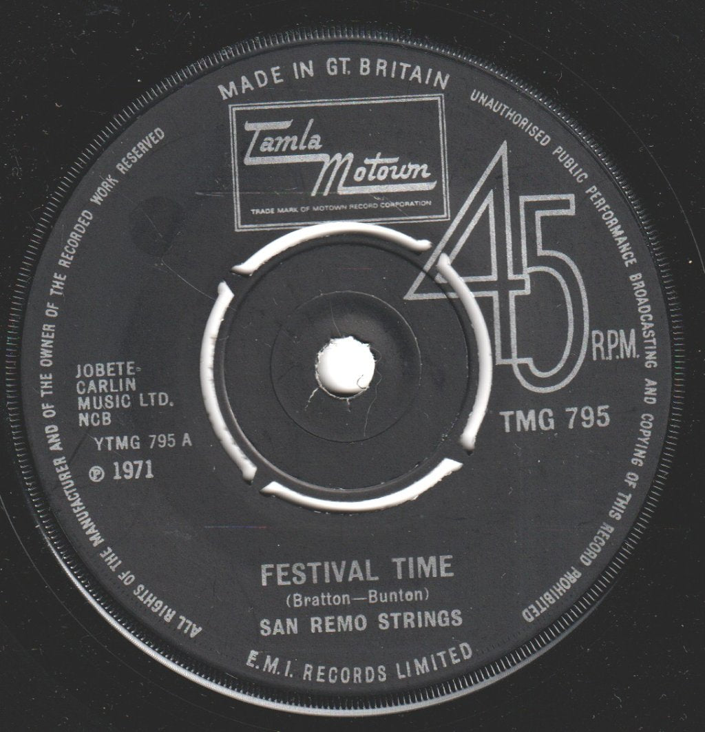 San Remo Strings - Festival Time - 7 Inch