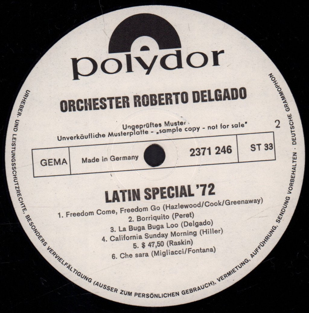 orchester roberto delgado - Latin Special '72 - Lp