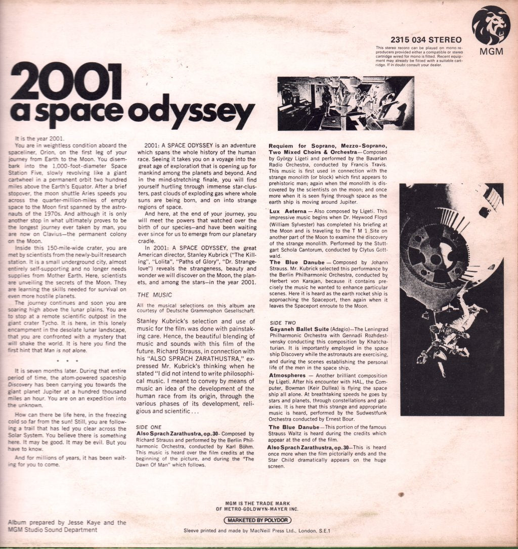 Various Artists - 2001 A Space Odyssey (Soundtrack) - Lp