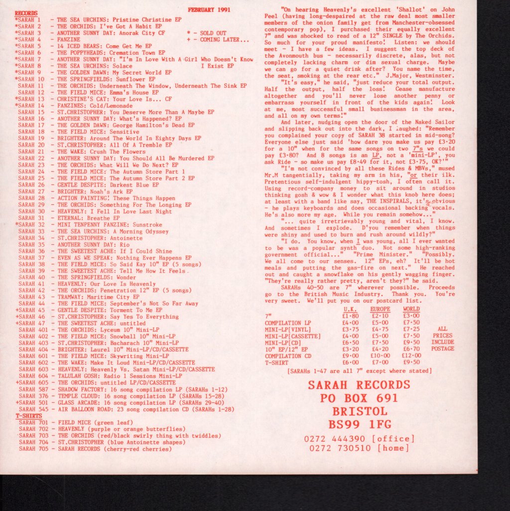 Field Mice - September's Not So Far Away - 7 Inch