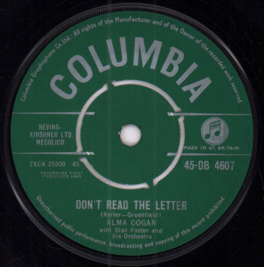 Alma Cogan - Cowboy Jimmy Joe - 7 Inch