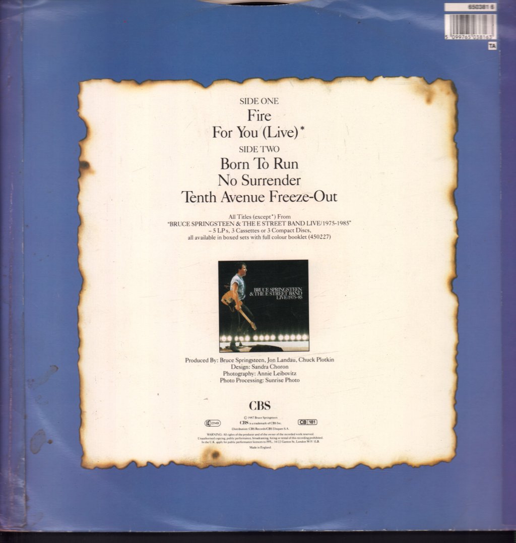 Bruce Springsteen - Fire - 12 Inch
