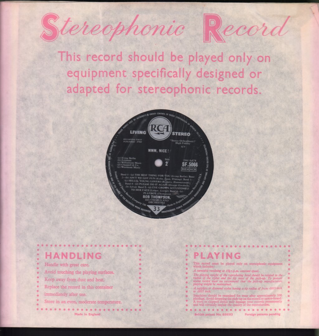 Bob Thompson, His Chorus And Orchestra - Mmm, Nice! - Lp