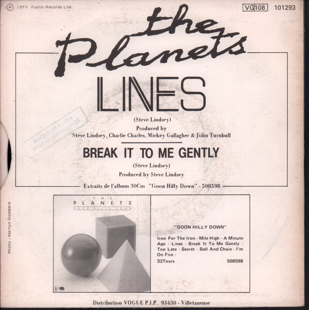 Planets (Synth Pop/New Wave Group) - Lines - 7 Inch