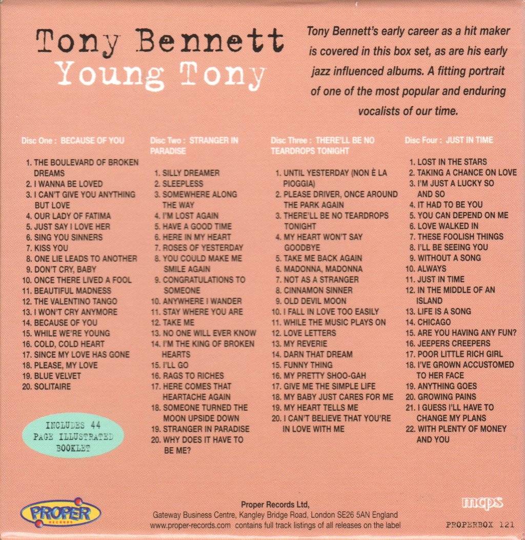 Tony Bennett - Young Tony - Cd Box Set