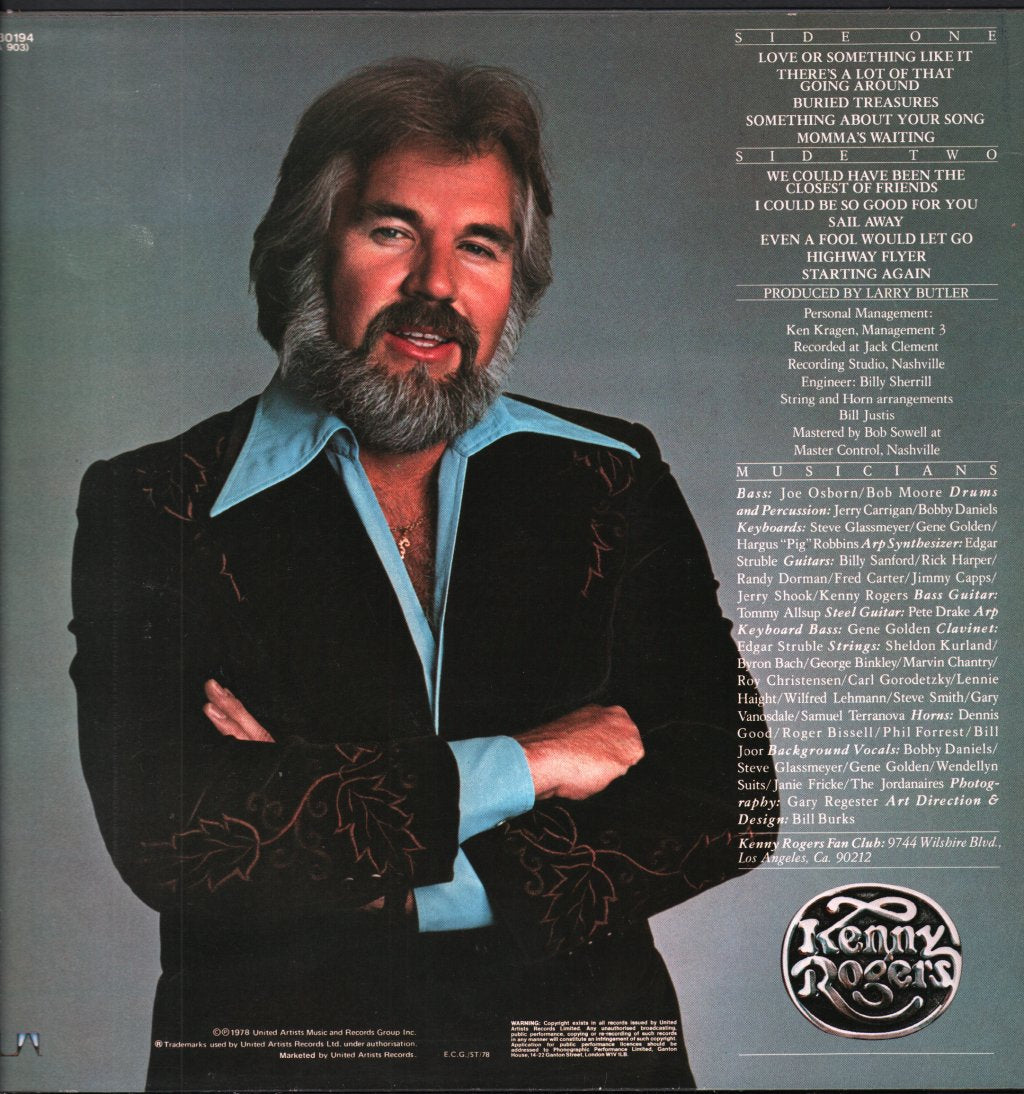 Kenny Rogers - Love Or Something Like It - Lp