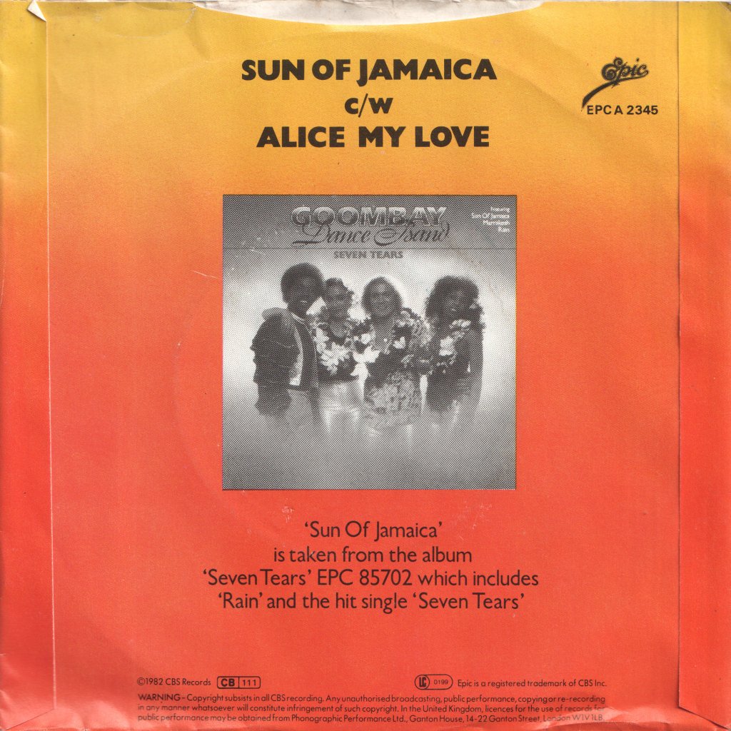 Goombay Dance Band - Sun Of Jamaica - 7 Inch