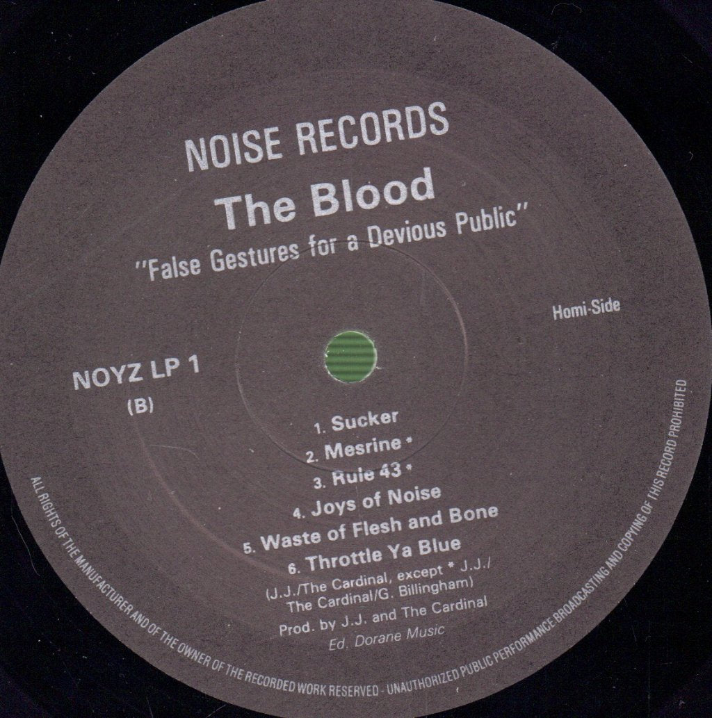 Blood - False Gestures For A Devious Public - Lp