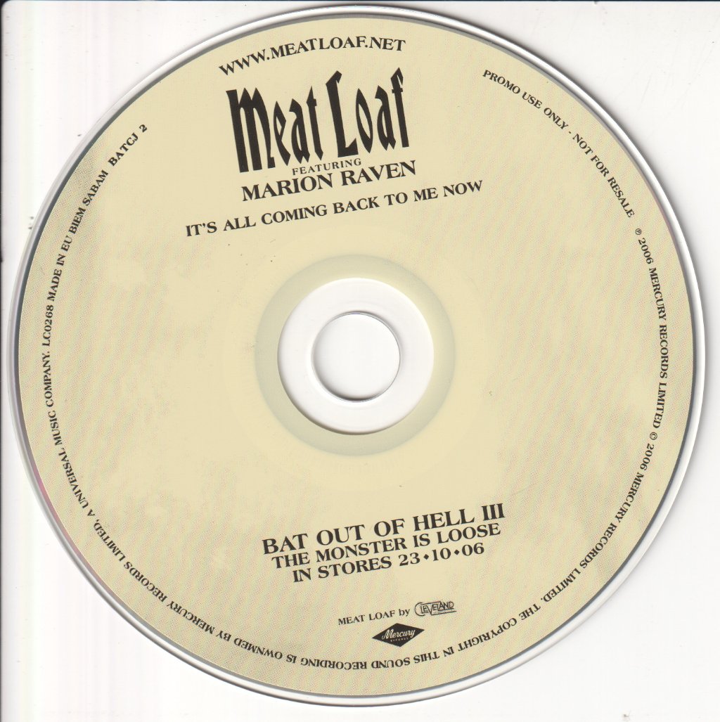 Meat Loaf - It's All Coming Back To Me Now - Cd