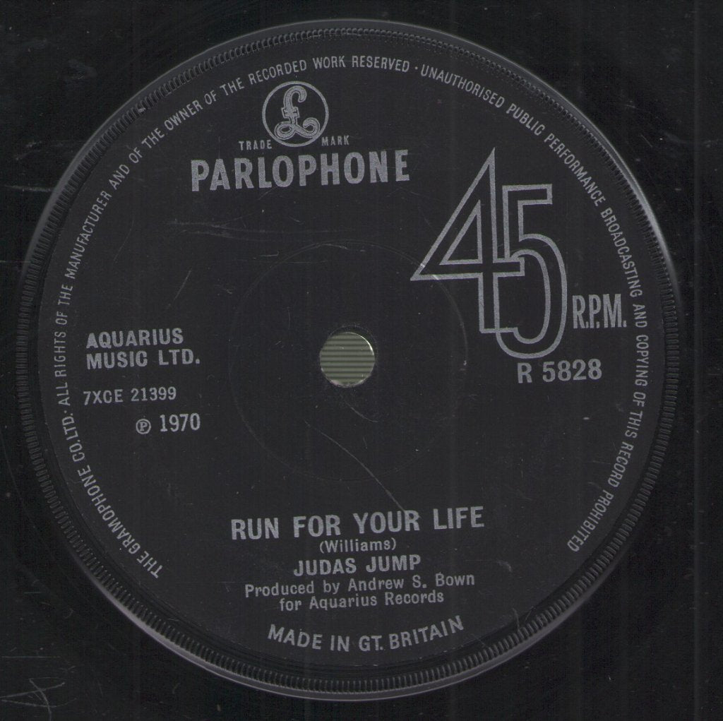 Judas Jump - Run For Your Life - 7 Inch