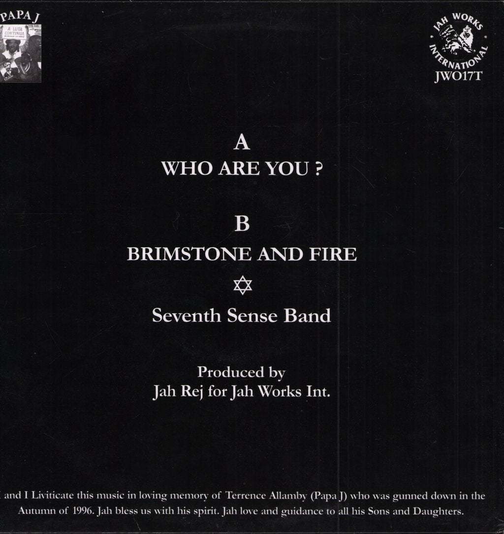 Seventh Sense - Who Are You - 12 Inch
