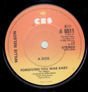 Willie Nelson - Forgiving You Was Easy - 7 Inch