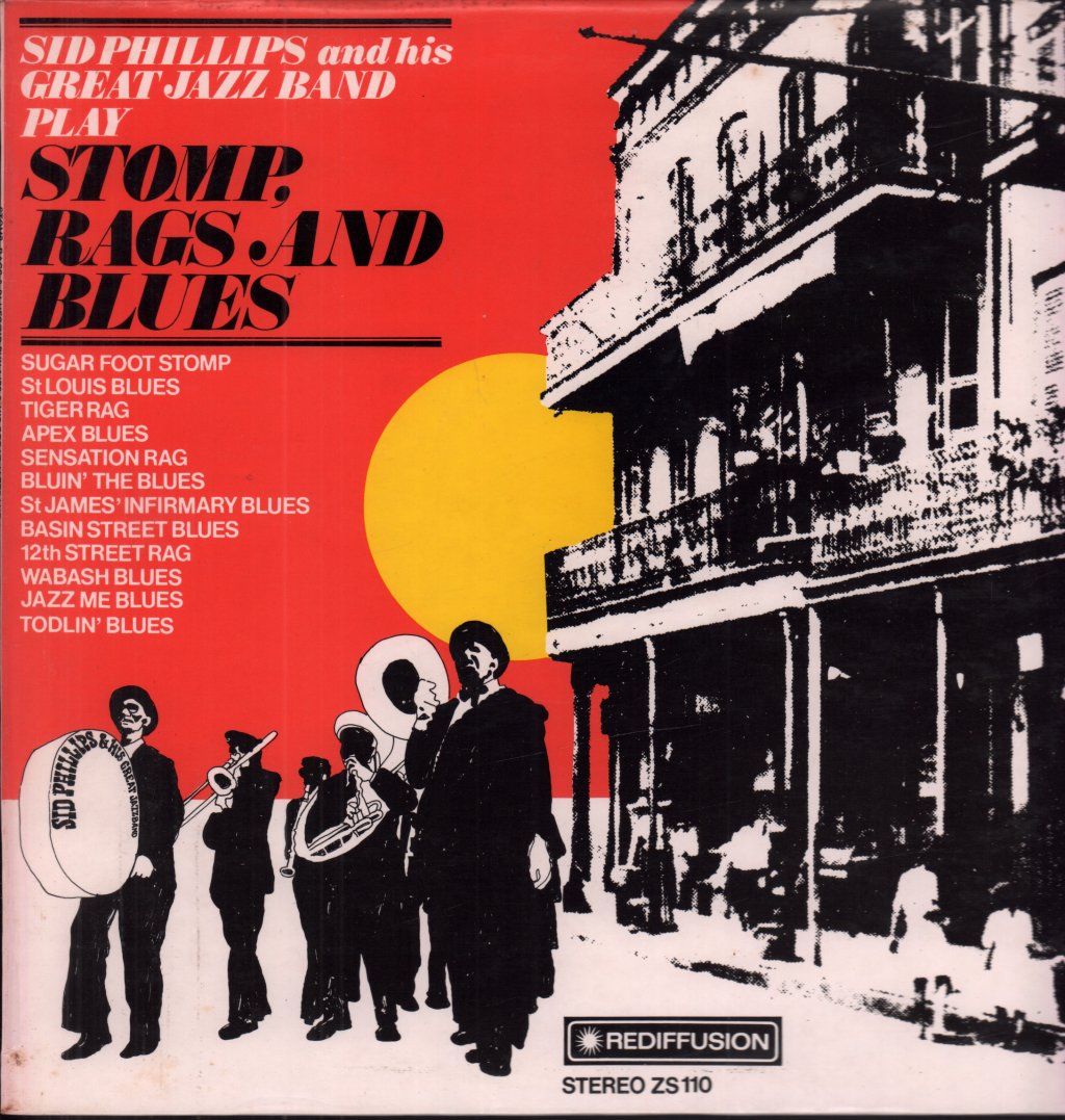 Sid Phillips And His Great Jazz Band - Stomp, Bags And Blues - Lp
