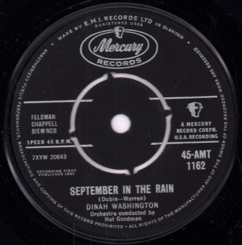 Dinah Washington - September In The Rain - 7 Inch