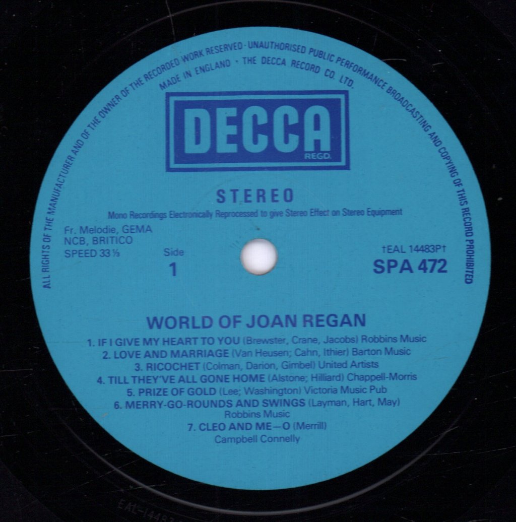 Joan Regan - World Of - Lp