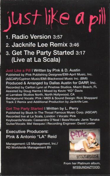 Pink (P!NK) - Just Like A Pill - Cassette