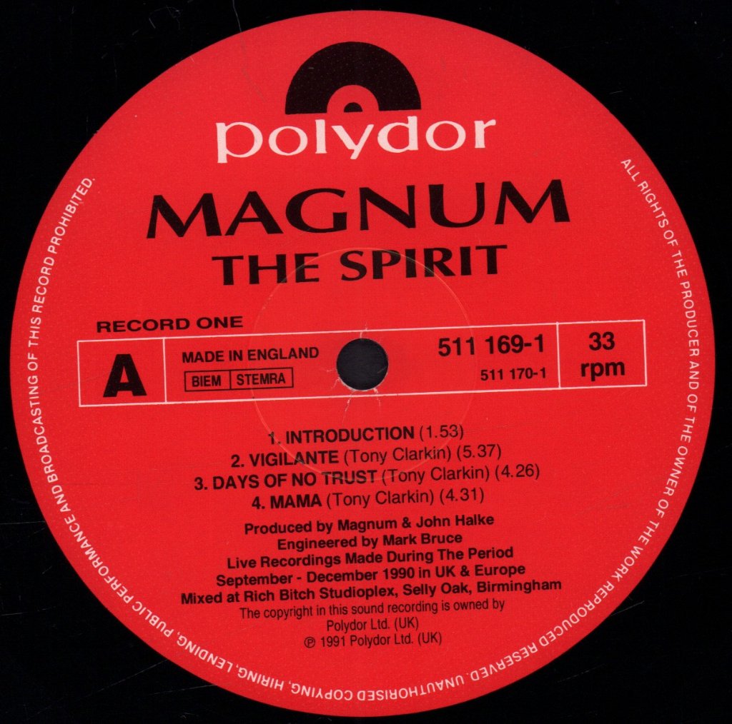 Magnum (Metal Group) - Spirit - Double Lp