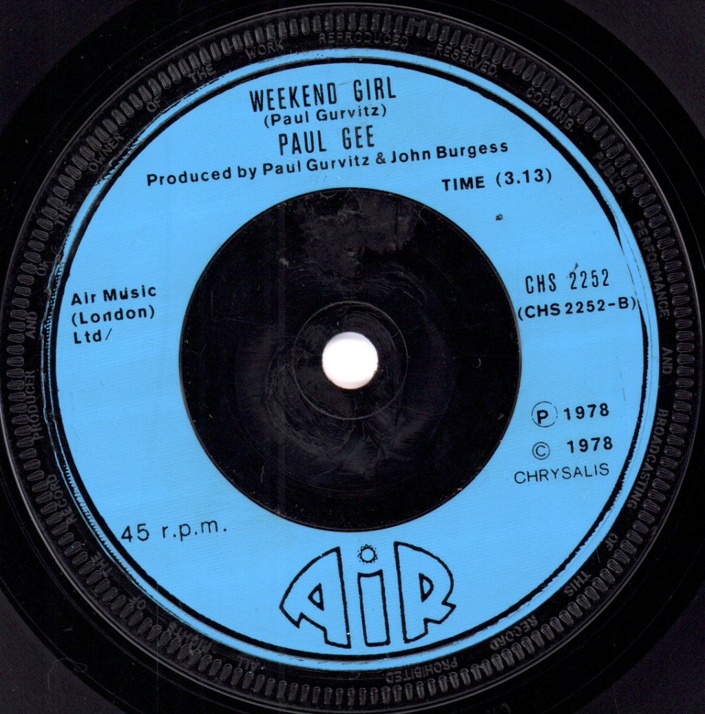 Paul Gee - Heavens Above - 7 Inch