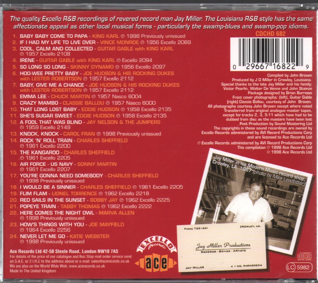 Various Artists - Louisiana Roots: The Jay Miller R&B Legacy - Cd