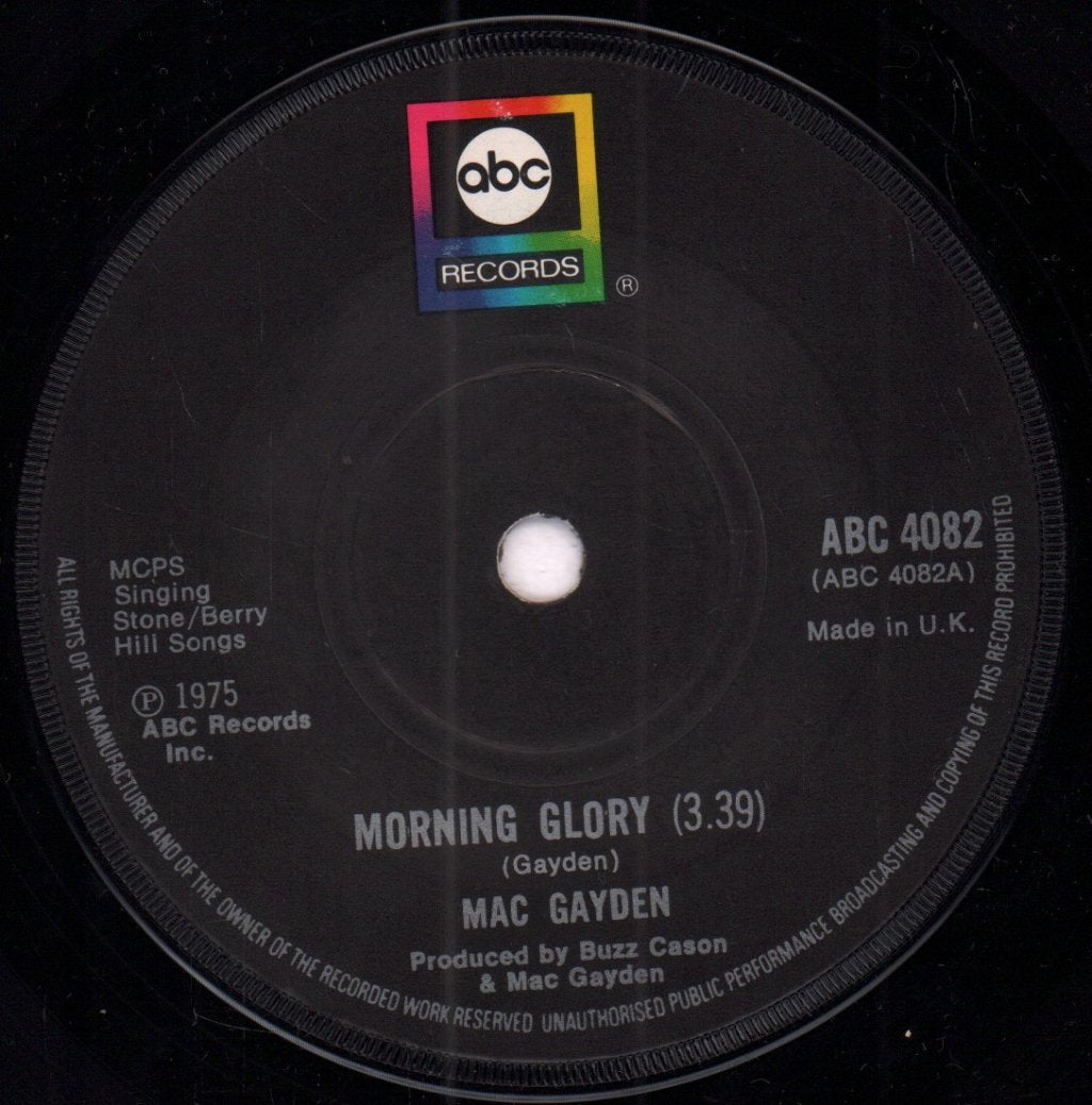 Mac Gayden - Morning Glory - 7 Inch