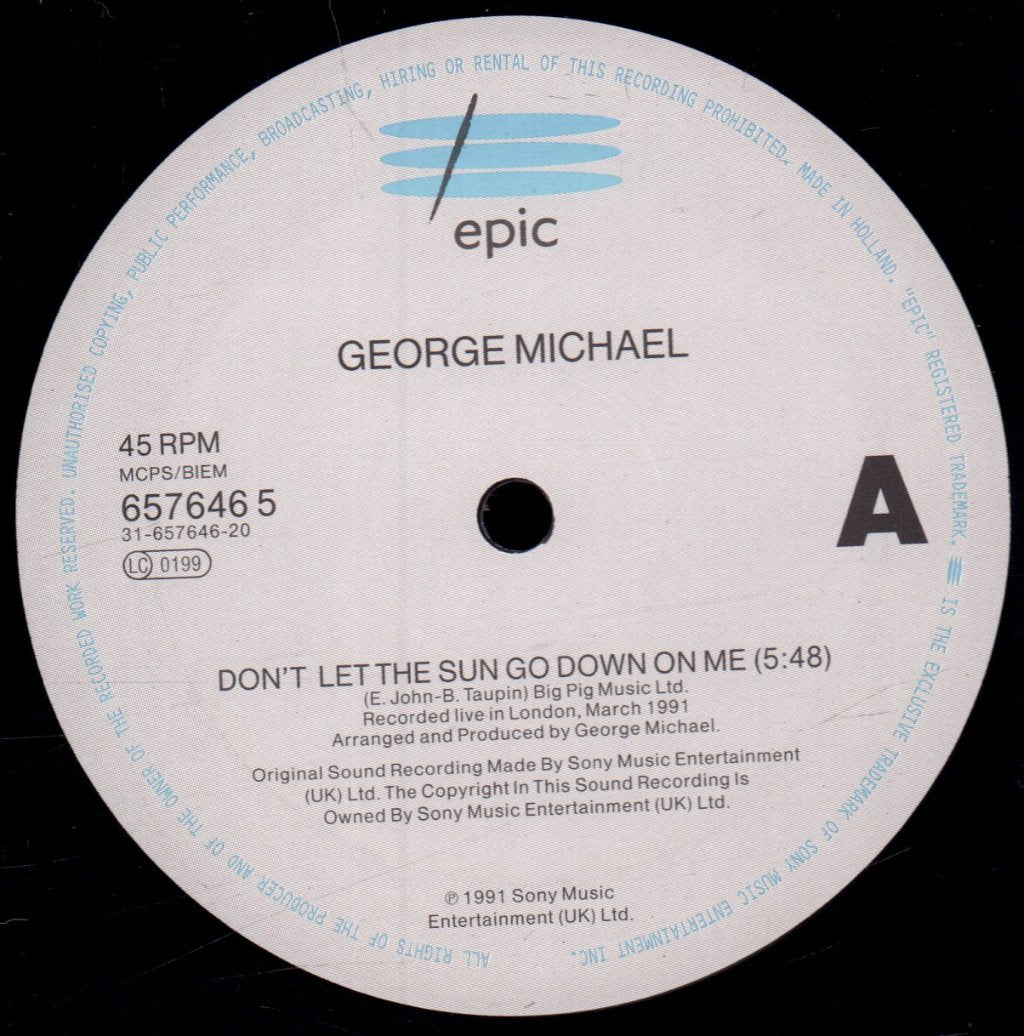 Elton John And George Michael - Don't Let The Sun Go Down On Me - 12 Inch