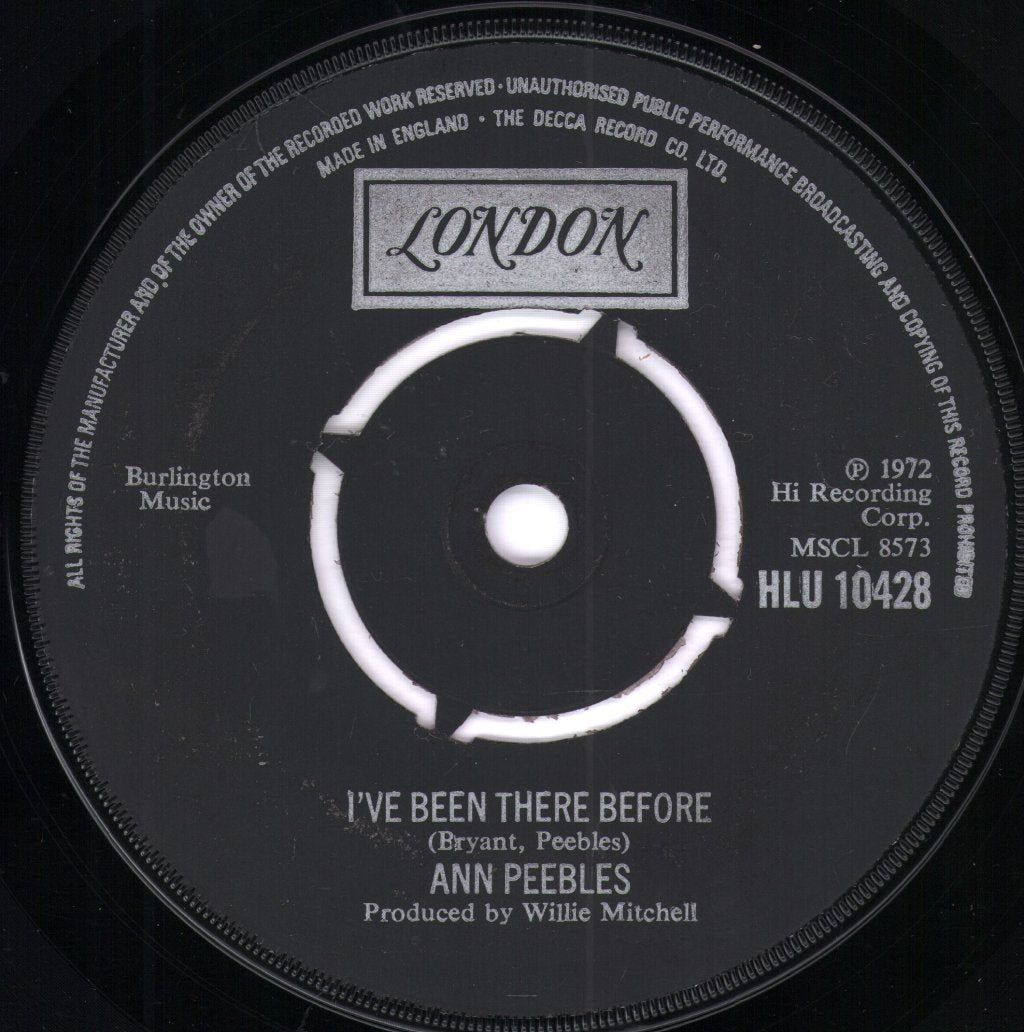 Ann Peebles - I Can't Stand The Rain - 7 Inch