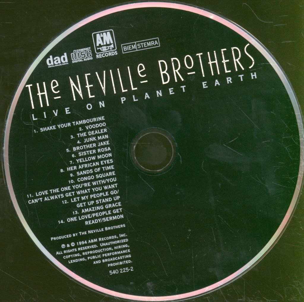 Neville Brothers - Live On Planet Earth - Cd