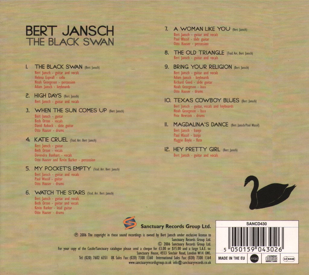 Bert Jansch - Black Swan - Cd