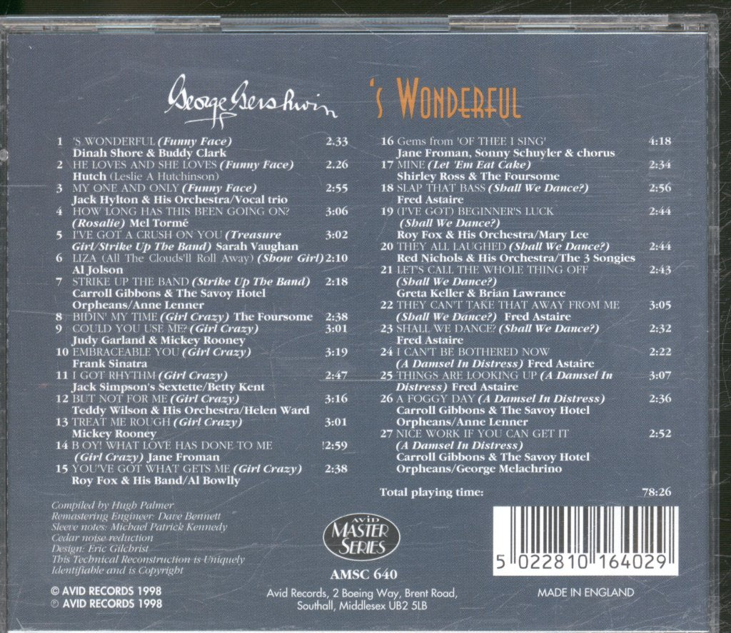 Various Artists - George Gershwin - 'S Wonderful - Cd