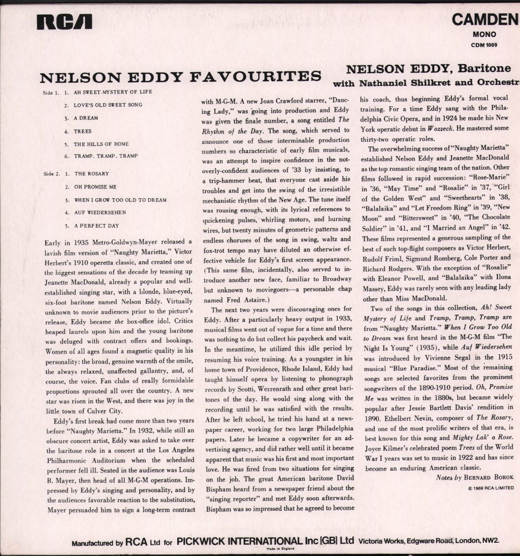 Nelson Eddy - Favourites - Lp
