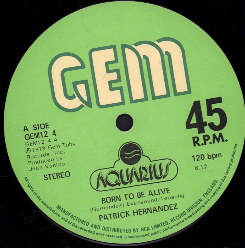 Patrick Hernandez - Born To Be Alive - 12 Inch