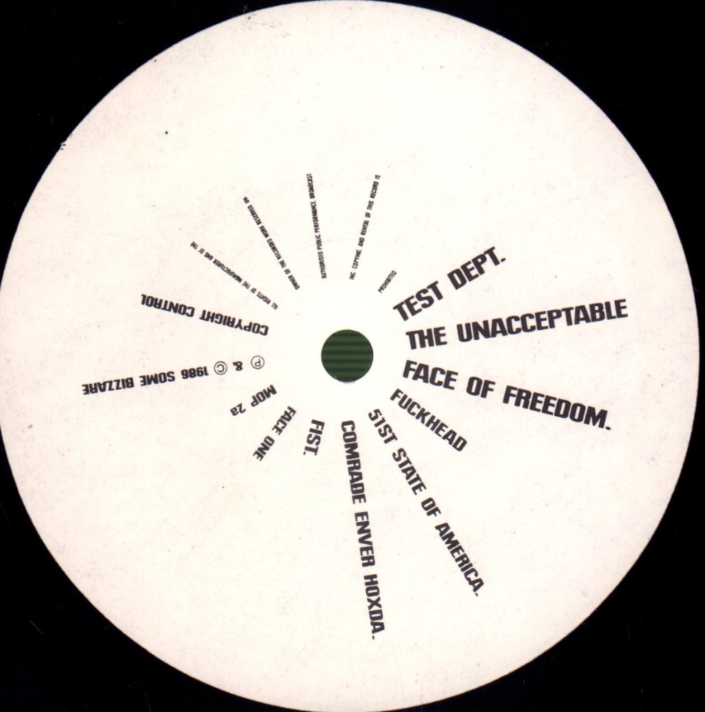 Test Dept - Unacceptable Face Of Freedom - Lp