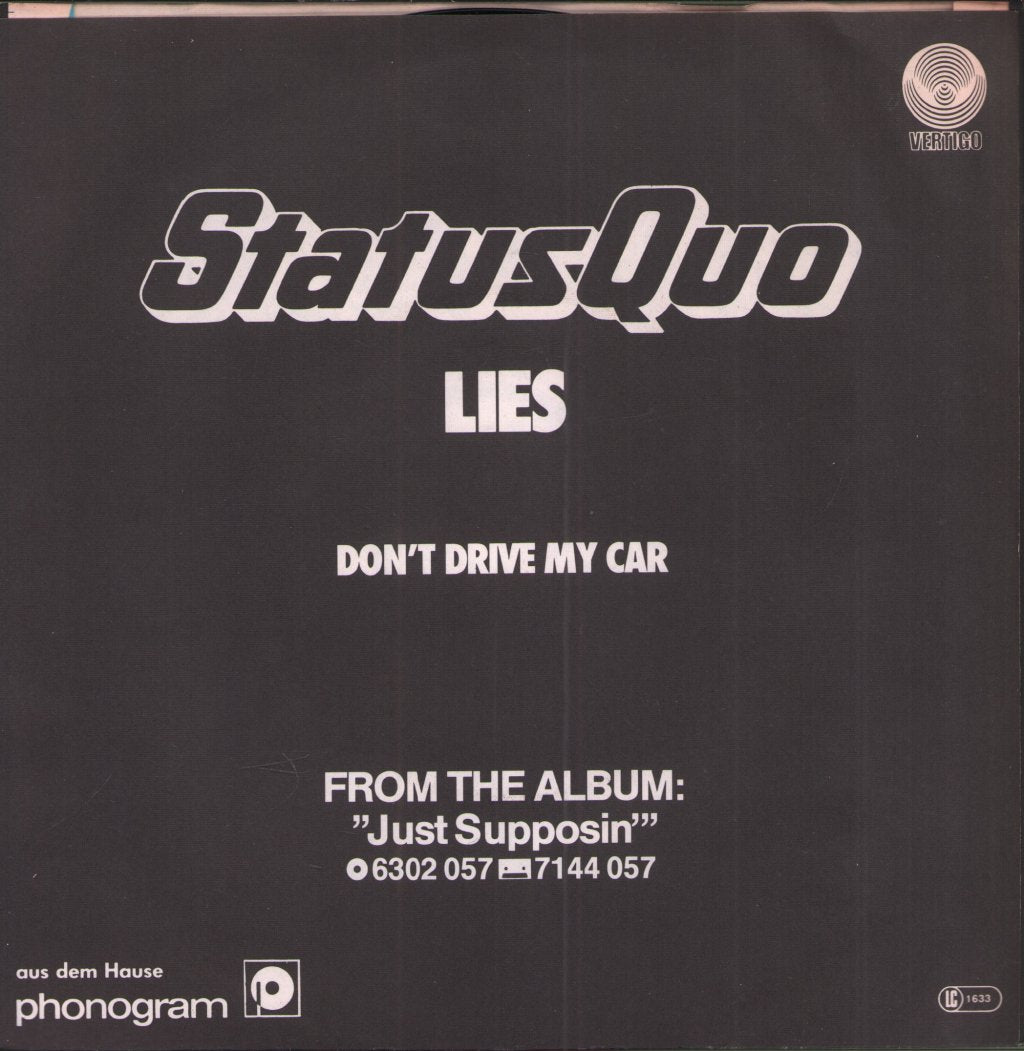 Status Quo - Lies - 7 Inch