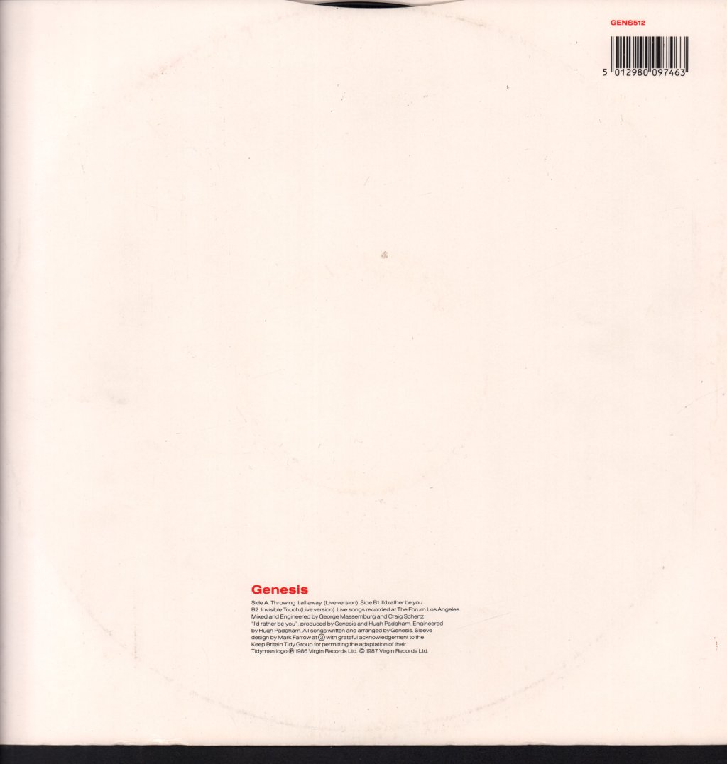 Genesis - Throwing It All Away - 12 Inch