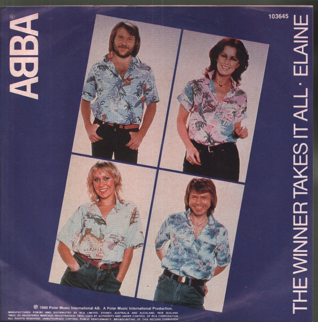 ABBA - Winner Takes It All / Elaine - 7 Inch