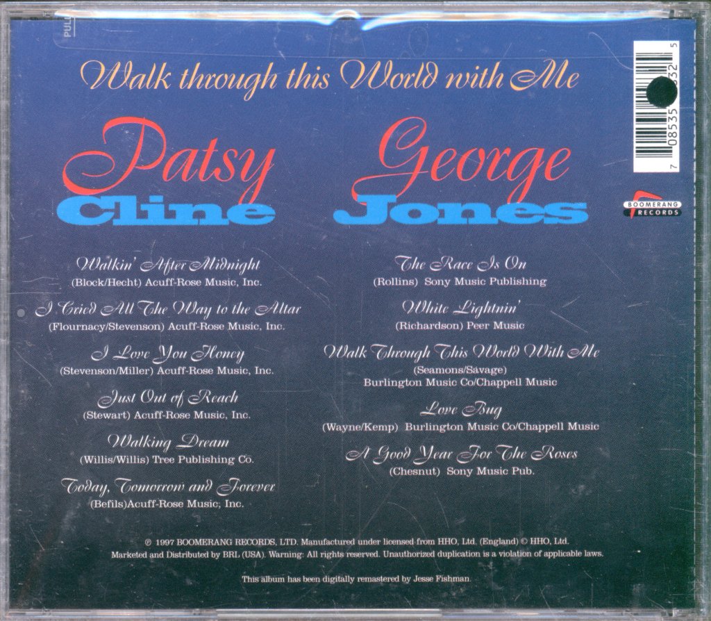 Patsy Cline And George Jones - Walk Through This World With Me - Cd