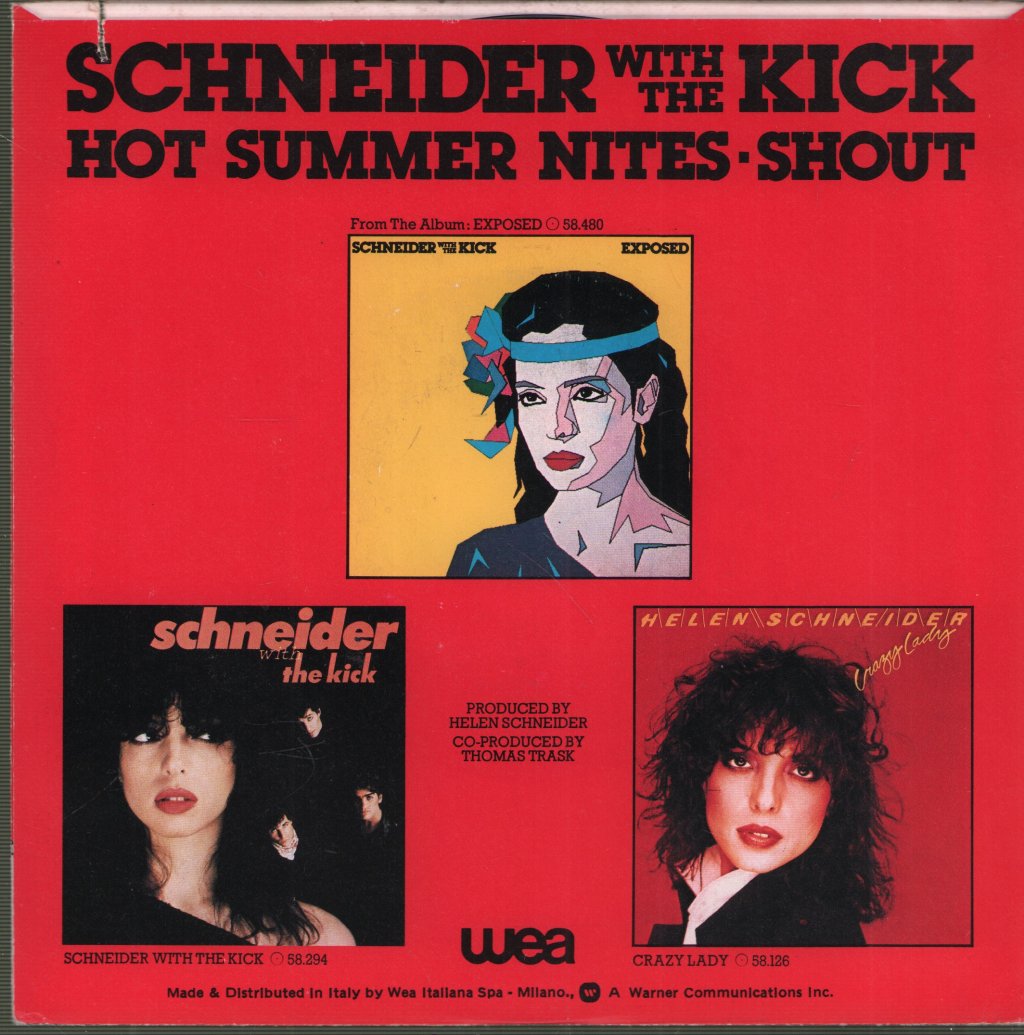 Schneider With The Kick - Hot Summer Nites - 7 Inch