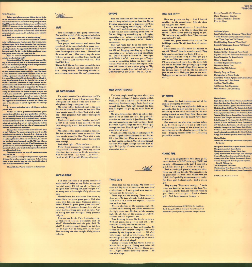 Janes Addiction - Ritual De Lo Habitual - Lp