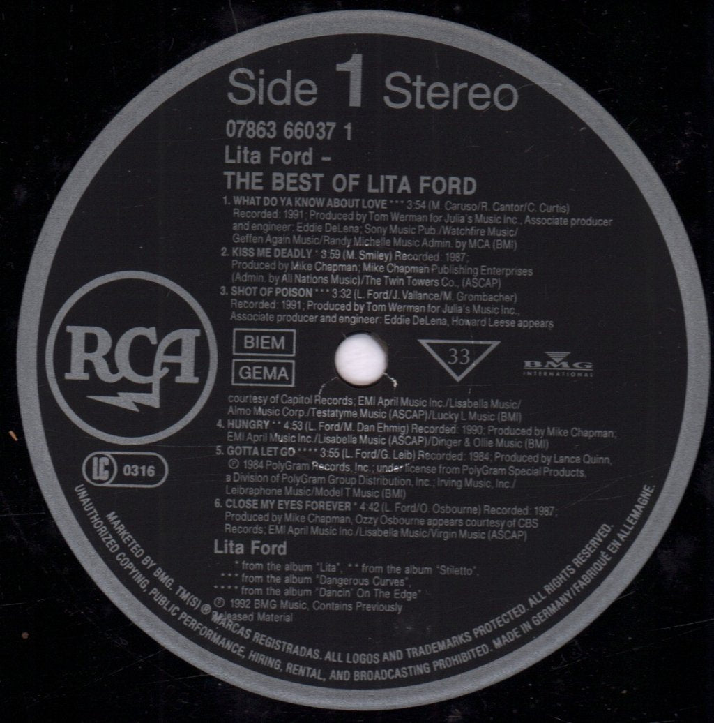 Lita Ford - Best Of - Lp