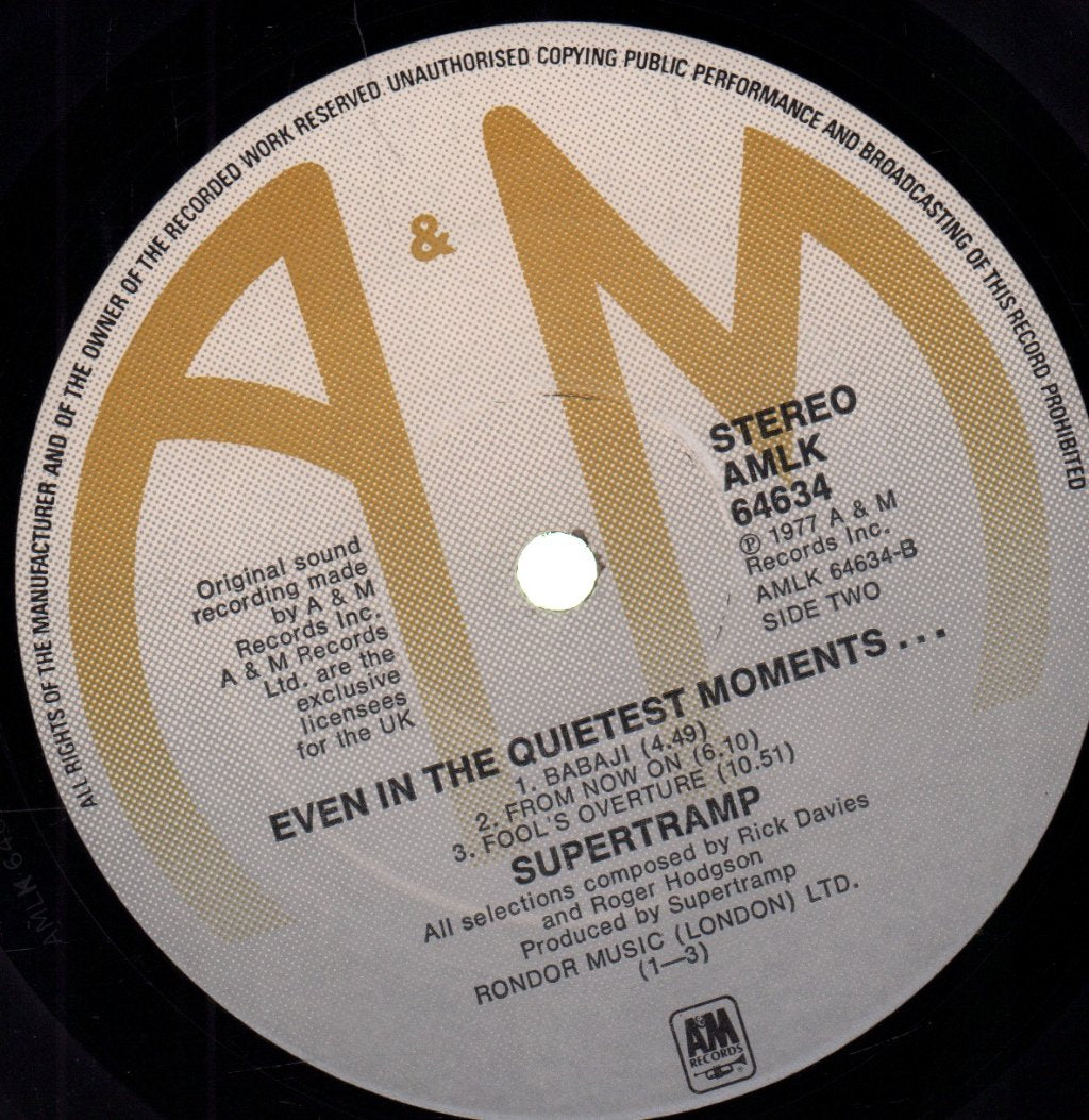 Supertramp - Even In The Quietest Moments - Lp