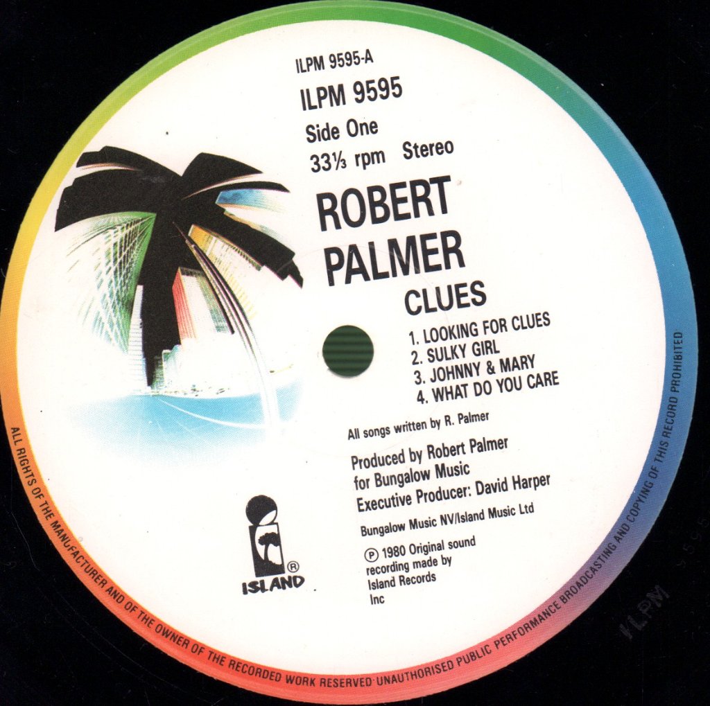 Robert Palmer - Clues - Lp