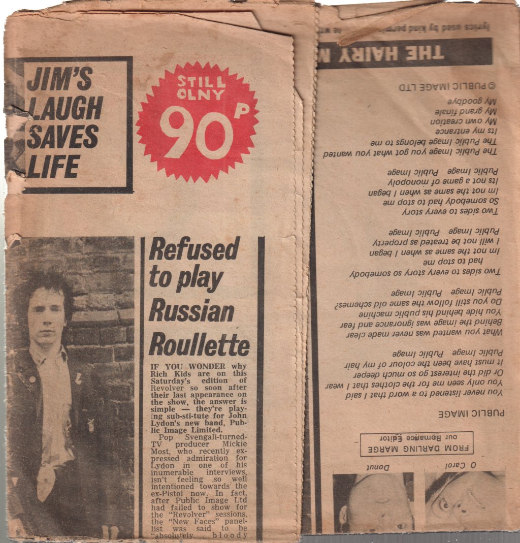 Public Image Ltd - Public Image - 7 Inch