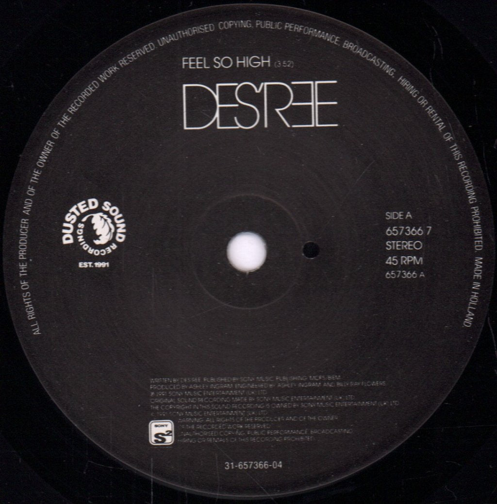 Des'ree - Feel So High - 7 Inch