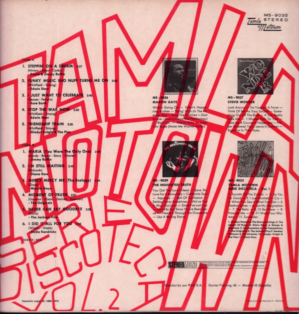 Various Artists - Tamla Motown- Serie Discoteca Vol.2 - Lp