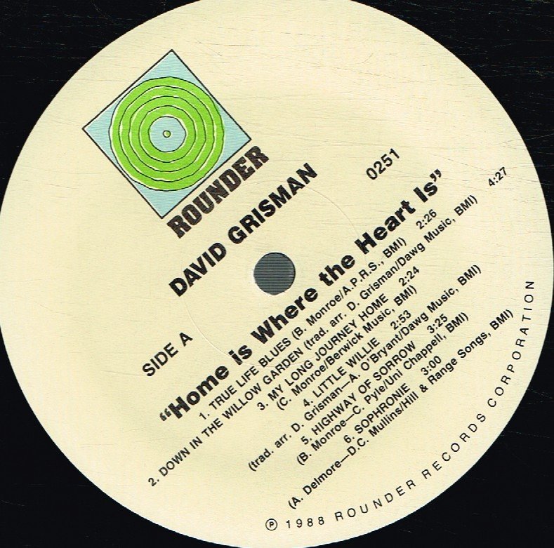 David Grisman - Home Is Where The Heart Is - Double Lp